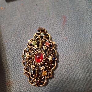 Elegant Multicolor Gemstone Pendant